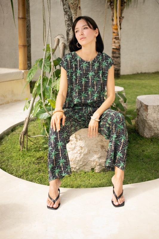 Avalon Pants - Palm Tree