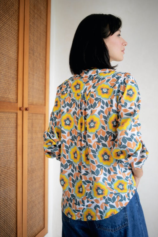 Joyce Blouse - Flowers & Leaves