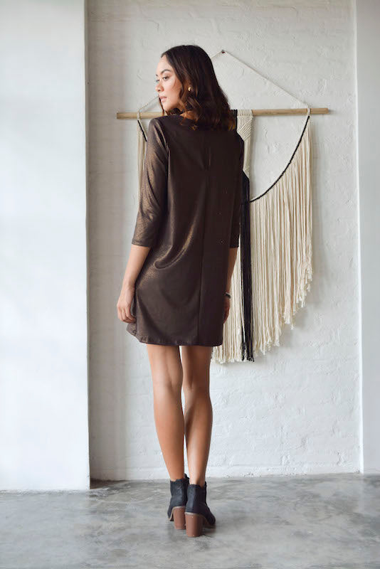 Vintage Leona Dress - Chocolate Sparkles