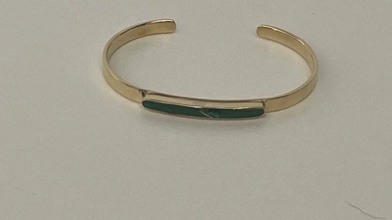 Himalayan Rod Cuff Bangle - Jade, Black Onyx, Turquoise, Tigers Eye.