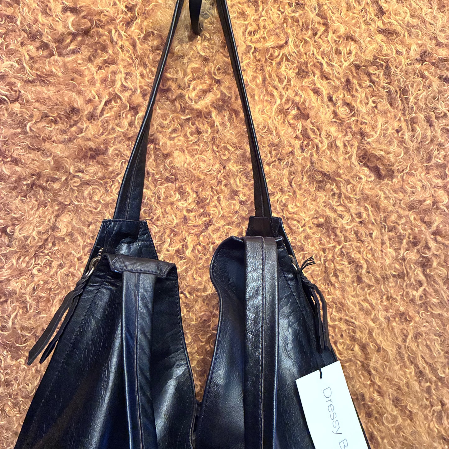 Kyoto Leather Tote Bag - Black