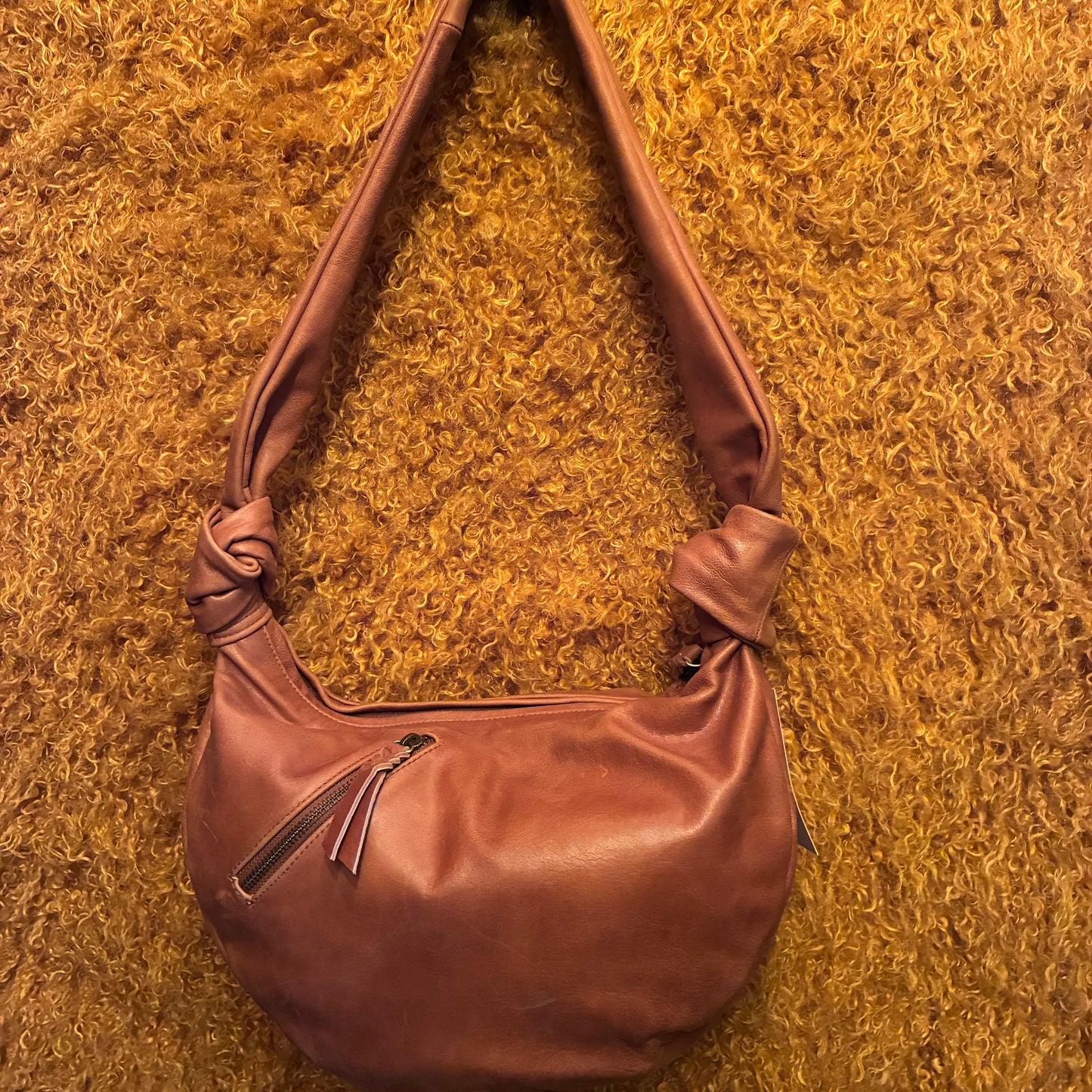 Chandra Leather Sling Bag - Mocha