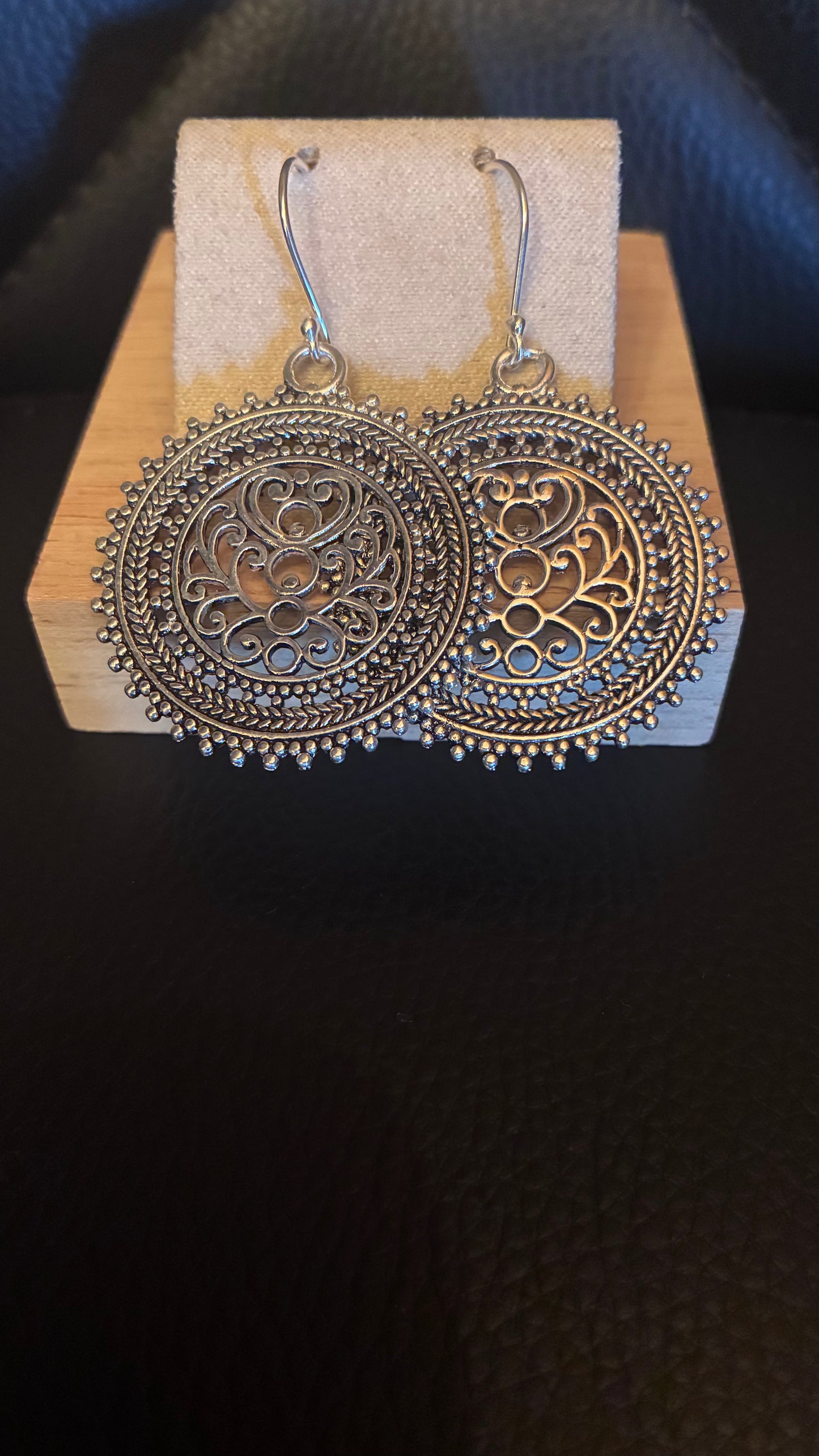 Silver Mandala Earrings