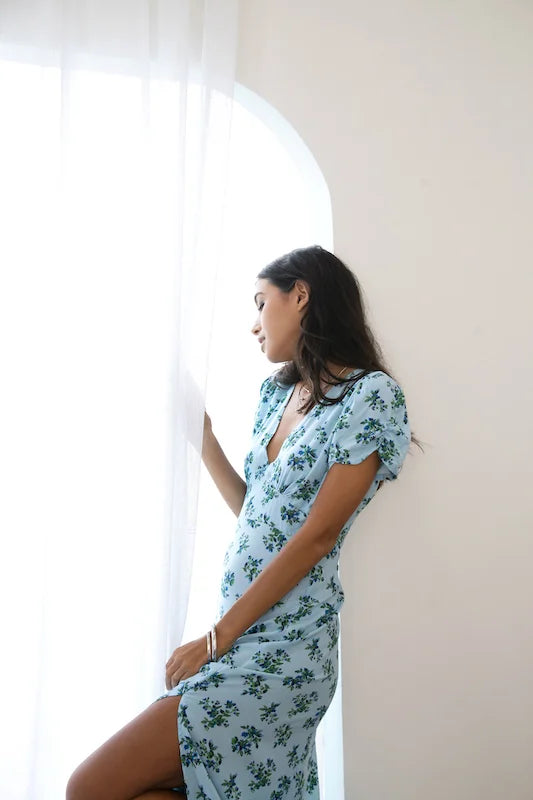 Julia Dress - Blue Danube Floral