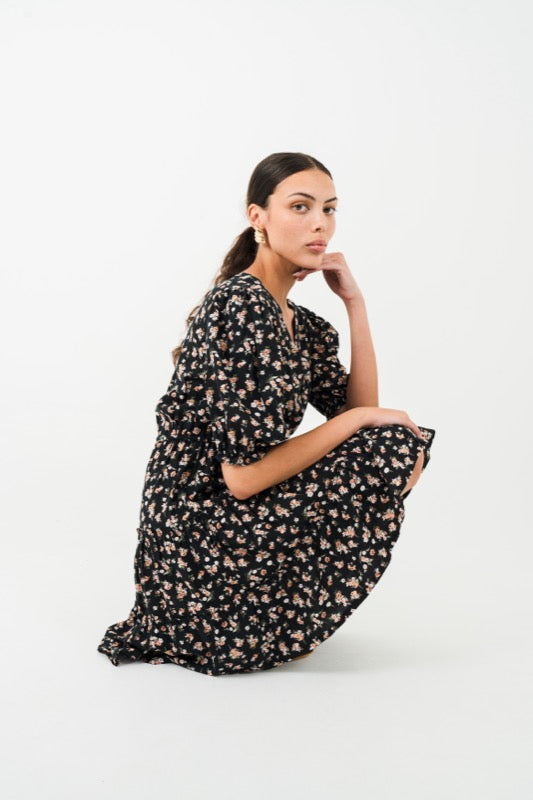 Katana Dress - Flowers of Apricot
