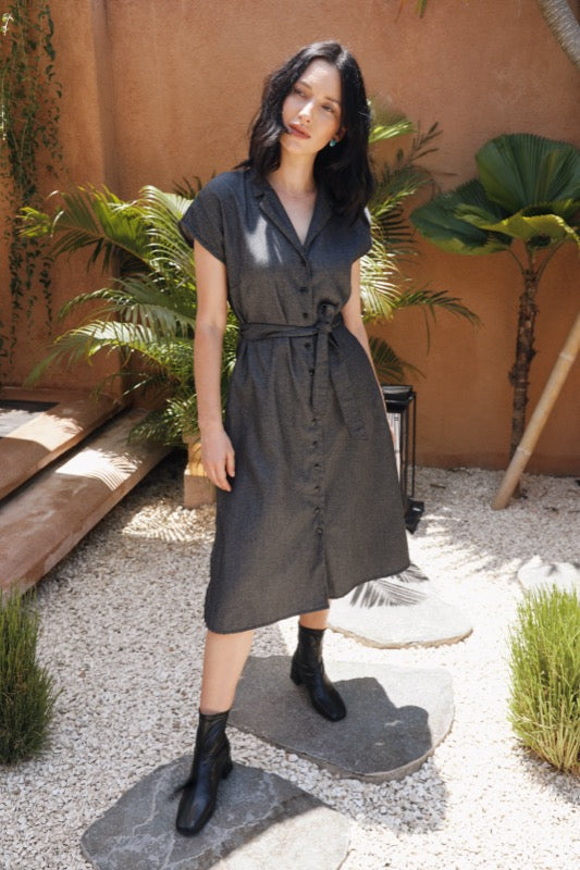 Maisie Dress - Grey Denim