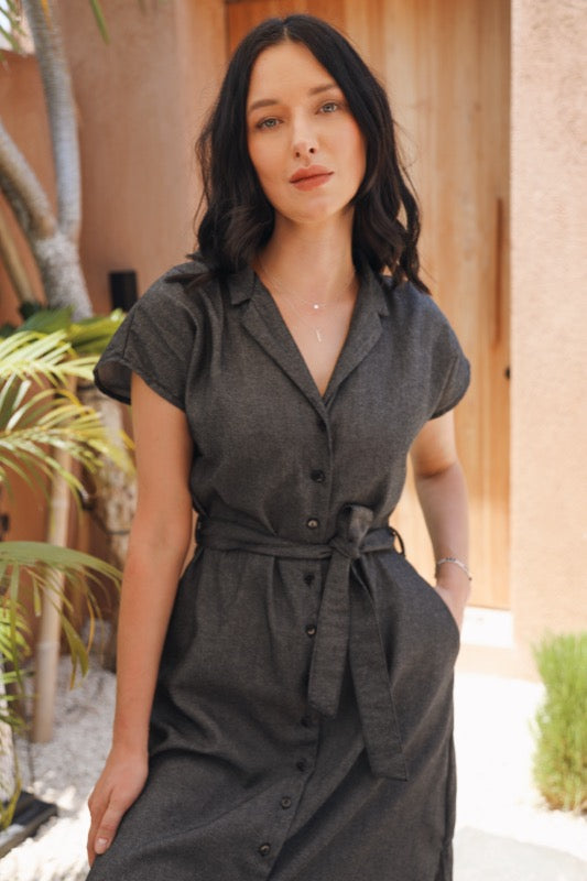 Maisie Dress - Grey Denim