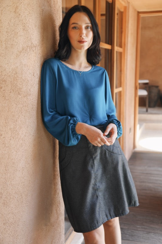 Sasha Skirt - Grey Denim