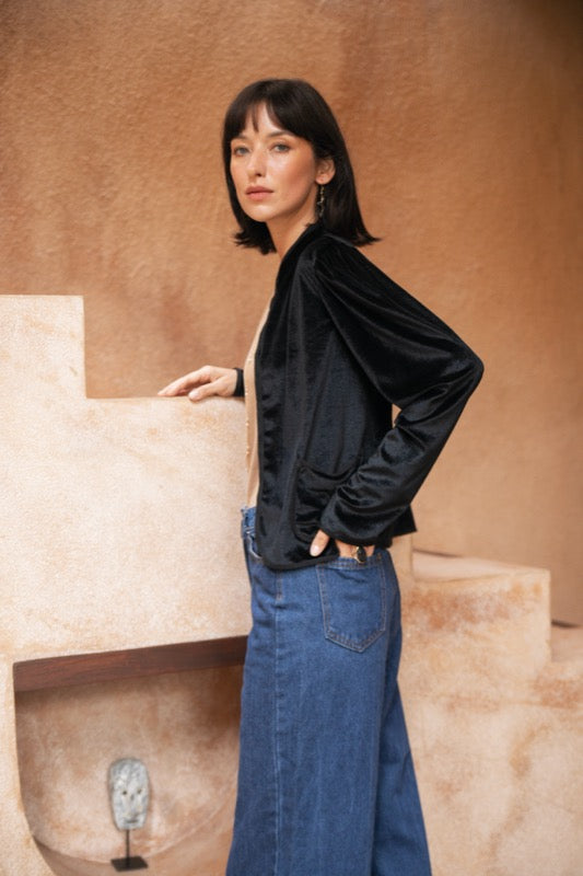 Faith  Jacket - Black Velvet