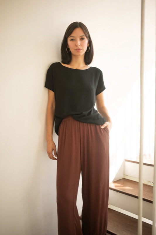 Galea Pants with Lace - Espresso