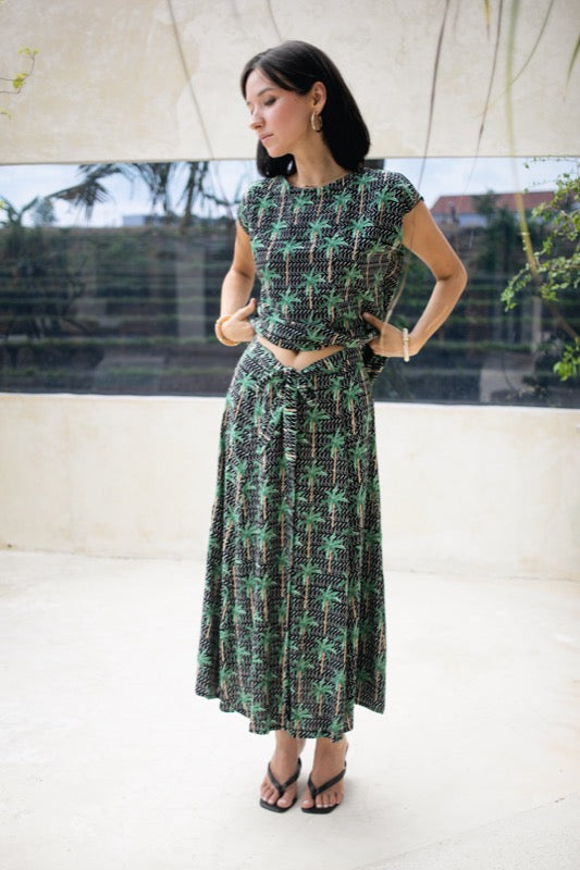 Byron Skirt - Palm Trees