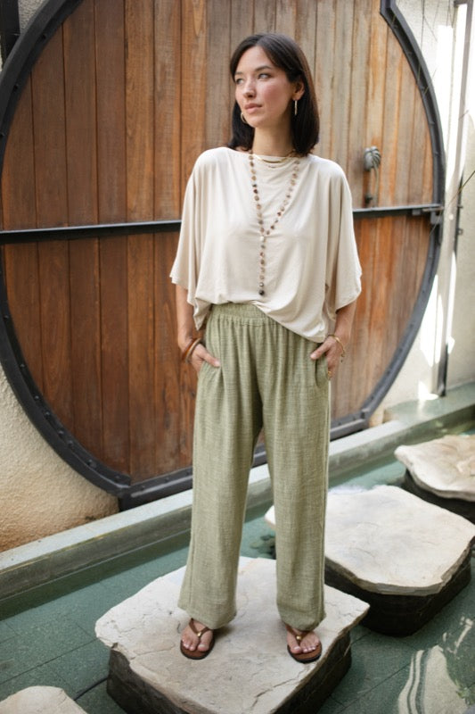 Lily Top - Beige Jersey