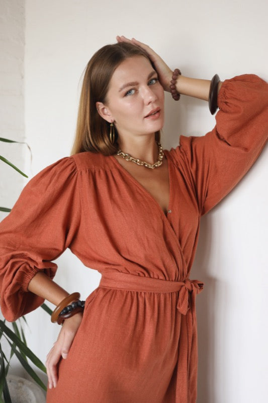 Karrina Dress L/S - Jasper Linen