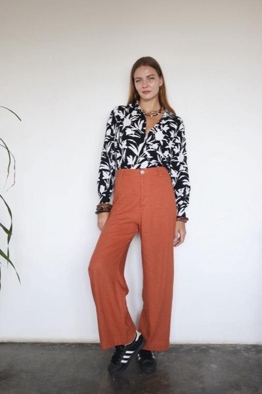 Louise Pants - Jasper linen