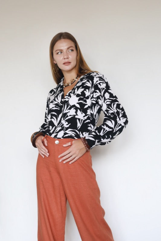 Louise Pants - Jasper linen