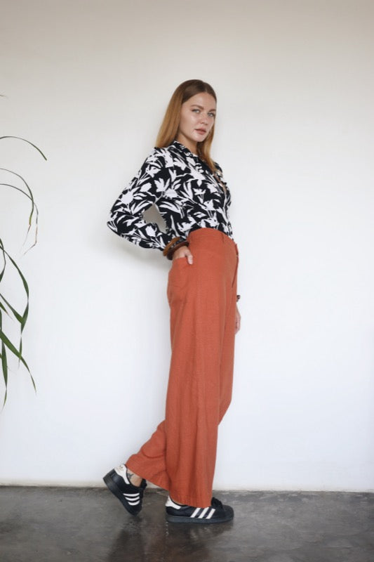 Louise Pants - Jasper linen