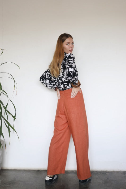 Louise Pants - Jasper linen