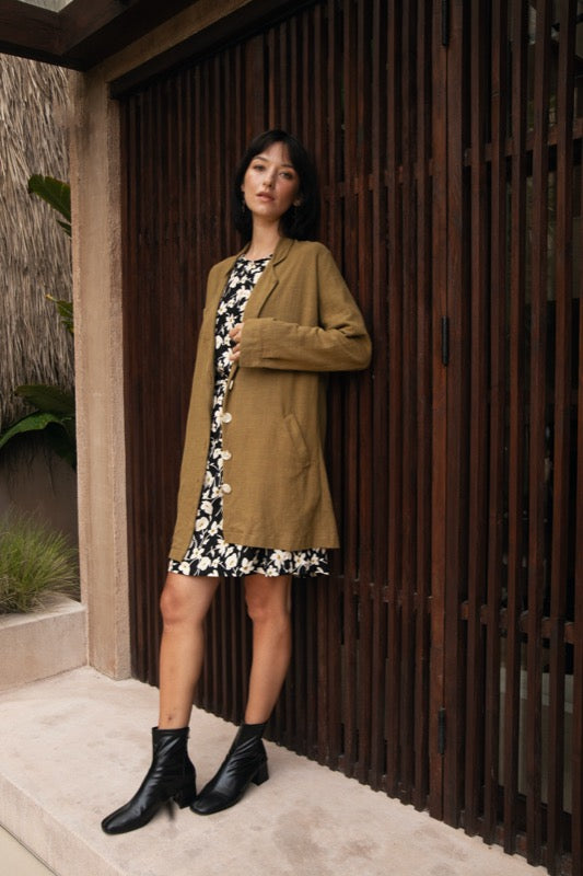 Cassidy Dress - Black Flowers