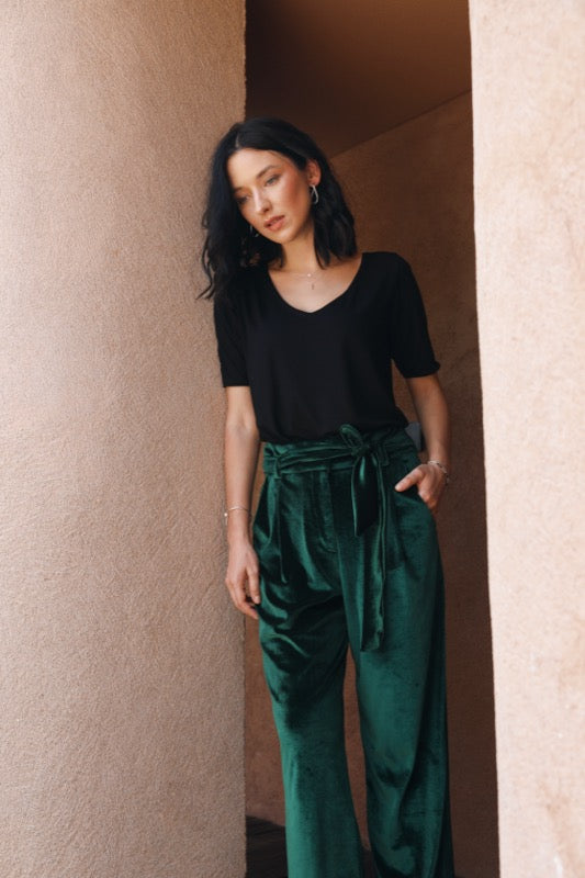 Anderson Pants - Wicked Green Velvet