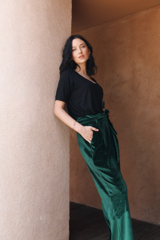 Anderson Pants - Wicked Green Velvet