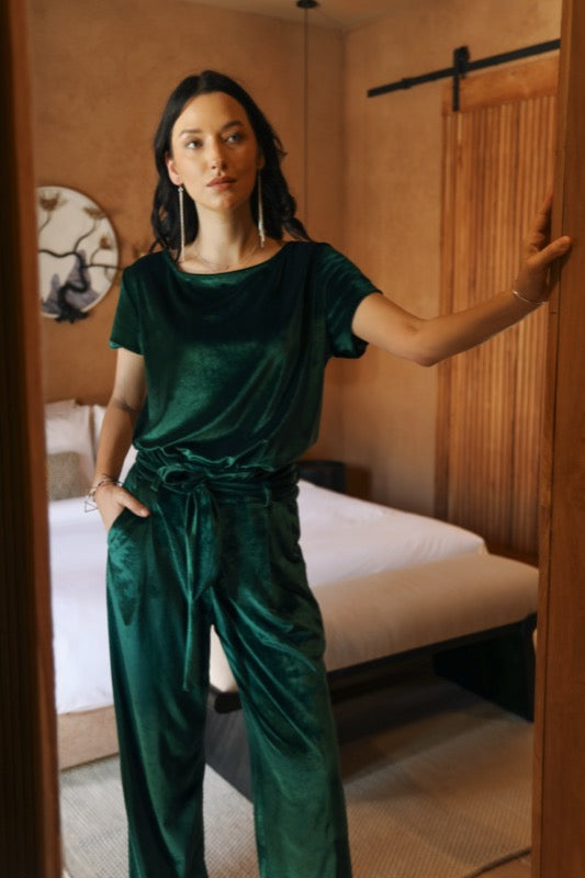 Anderson Pants - Wicked Green Velvet