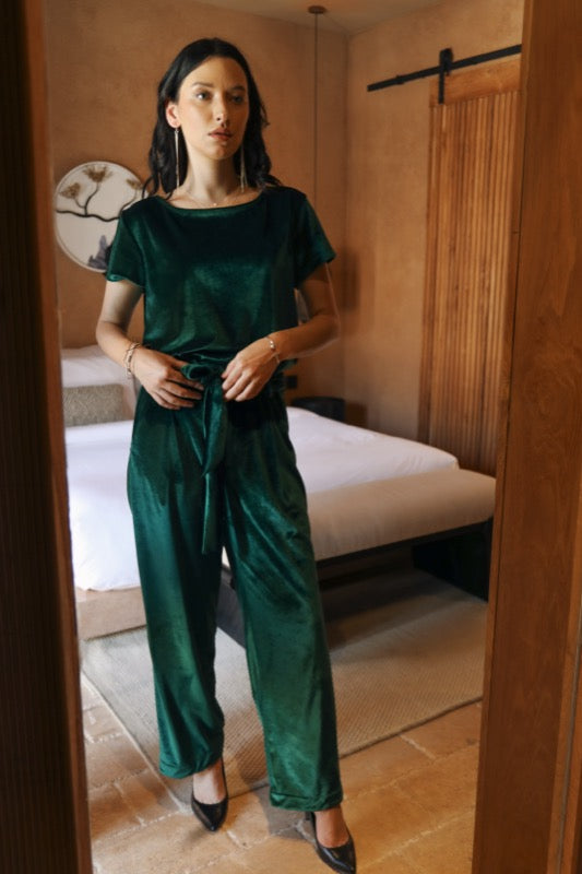 Anderson Pants - Wicked Green Velvet