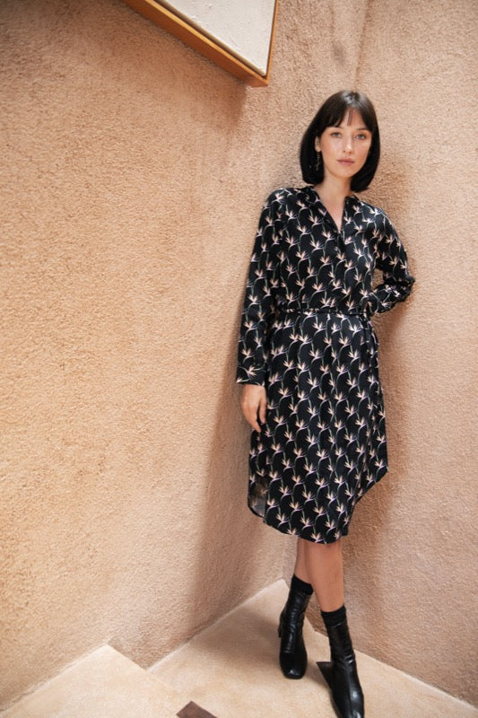 Sandra Long Sleeve Dress - Bird of Paradise