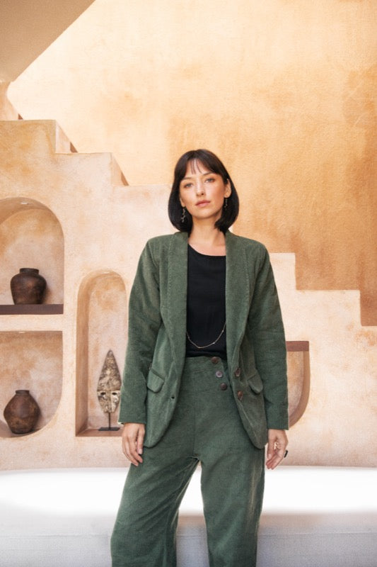 Charlie Corduroy Blazer - Olive