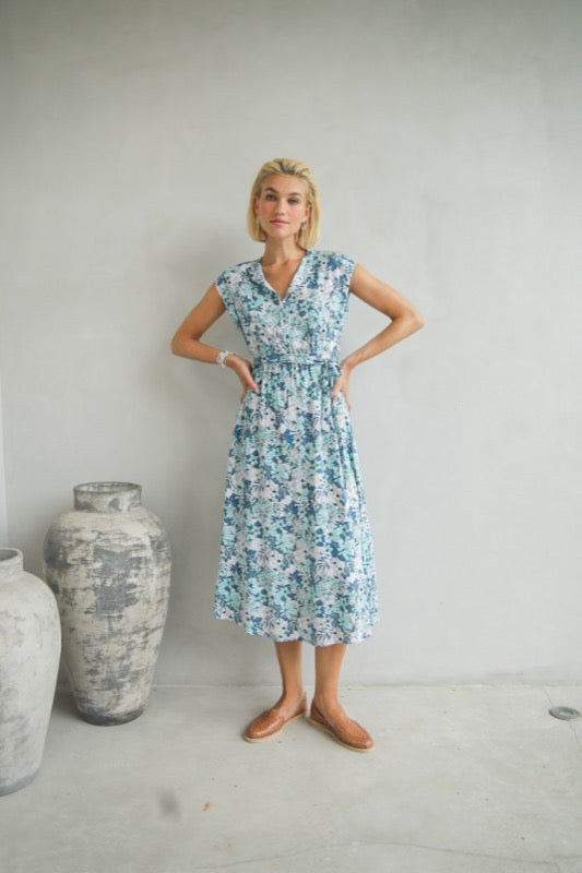 Deena Dress - Blue Floral