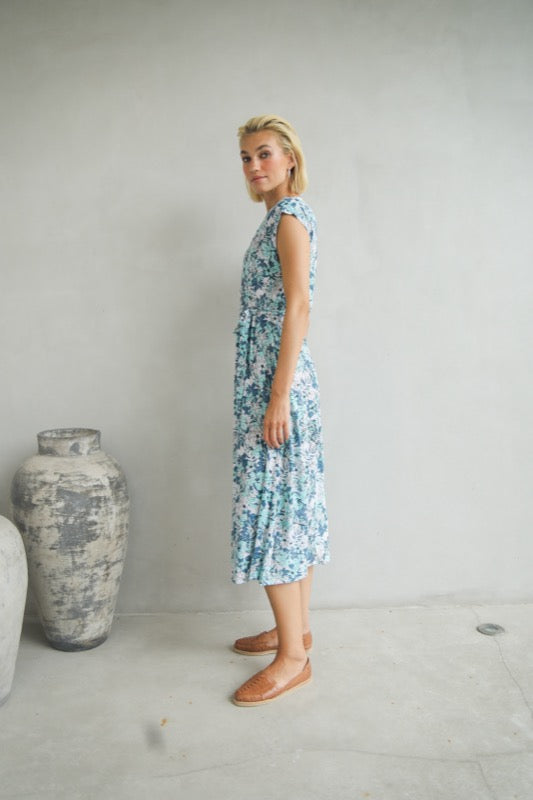 Deena Dress - Blue Floral