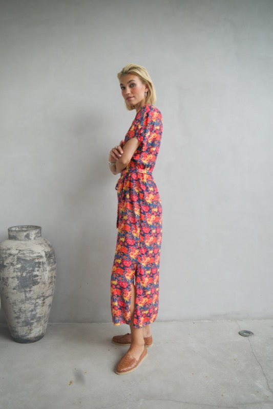 Rose Midi Dress - Royal Blue Vintage