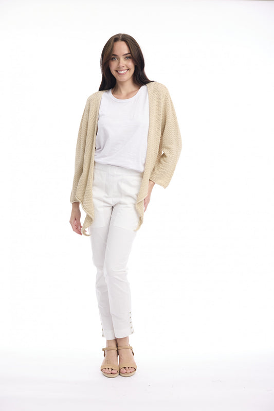 Tie Knit Shrug - Beige