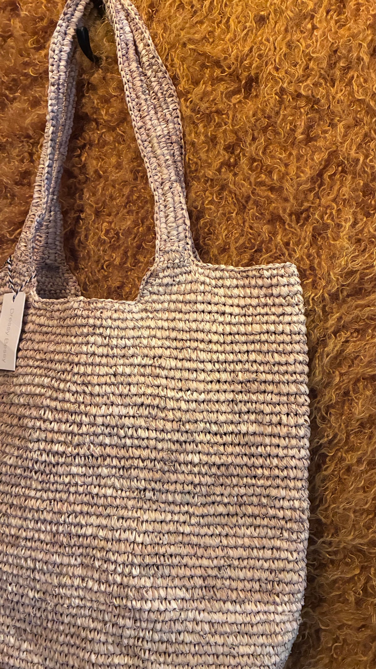 Raffia X-Large Peg Bag - Natural