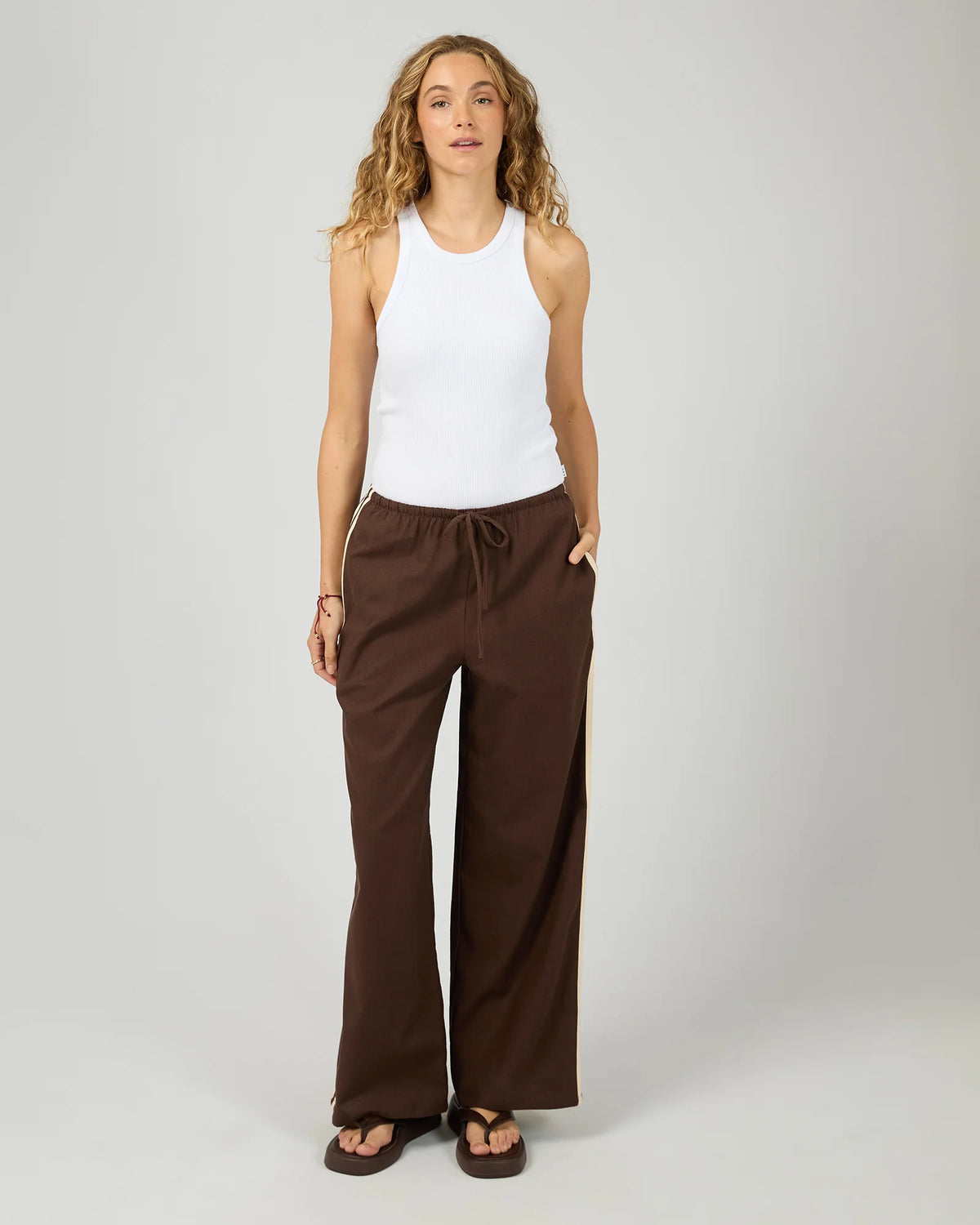 West Coast Stripe Pants - Chocolate