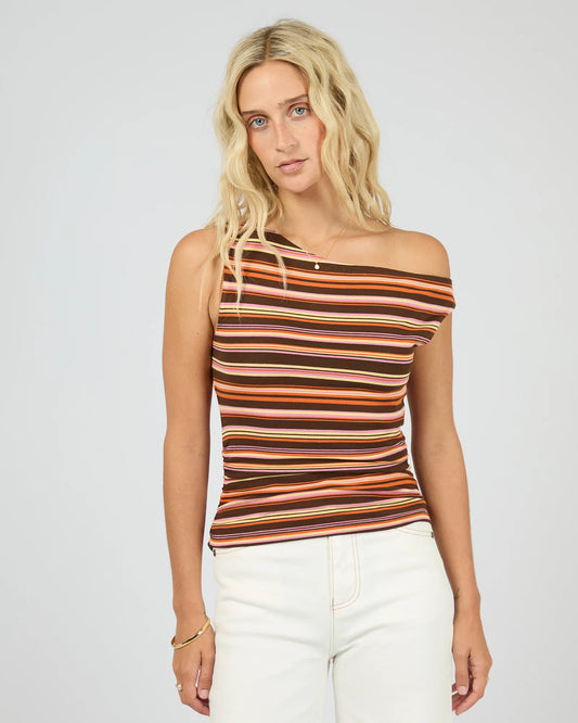 Soleil Off The Shoulder Top - Stripe