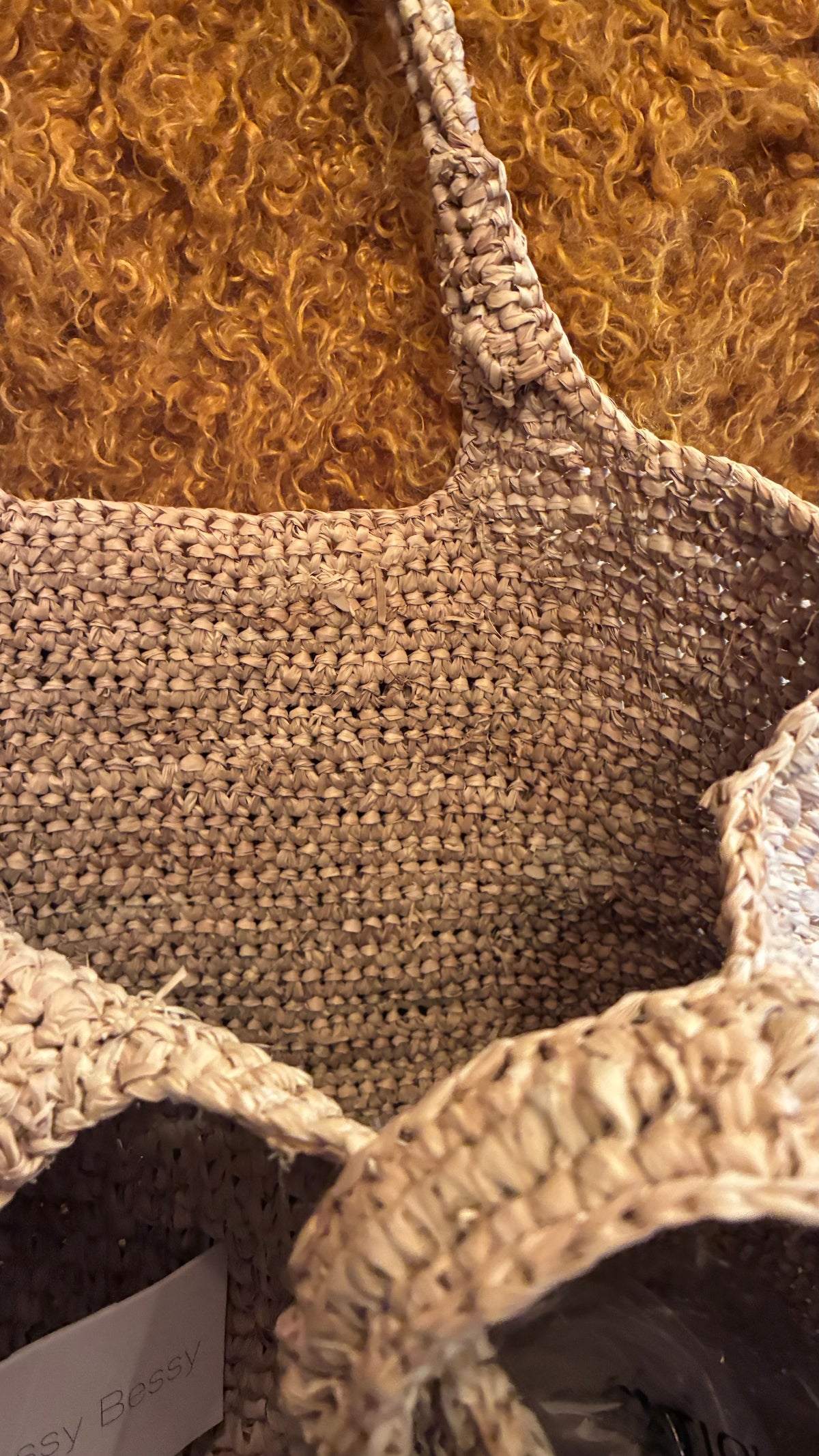 Raffia X-Large Peg Bag - Natural
