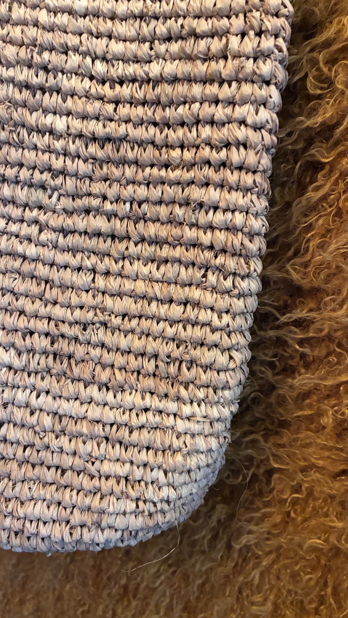 Raffia X-Large Peg Bag - Natural
