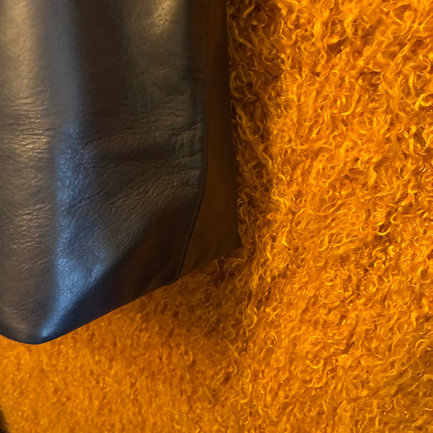 Kyoto Leather Tote Bag - Navy