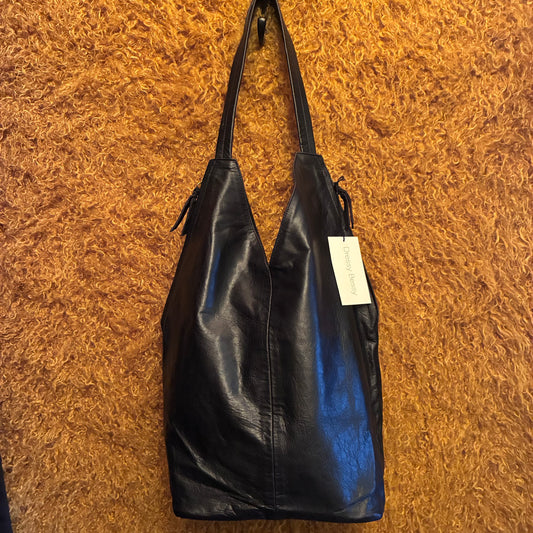 Kyoto Leather Tote Bag - Black