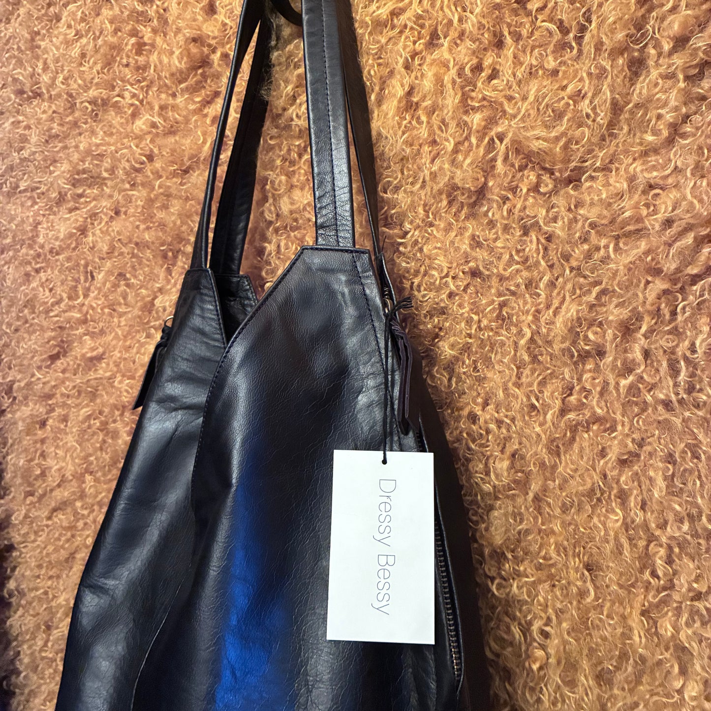 Kyoto Leather Tote Bag - Black