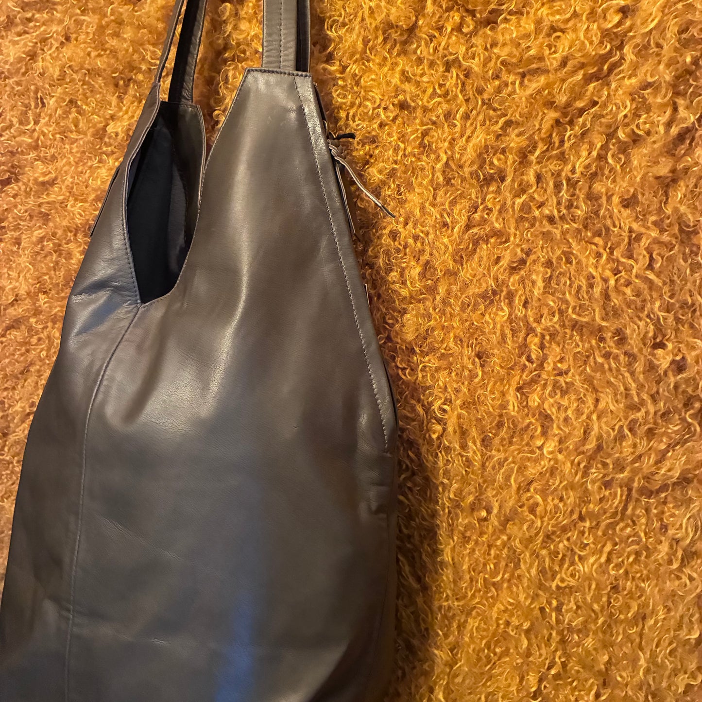Kyoto Leather Tote Bag - Olive