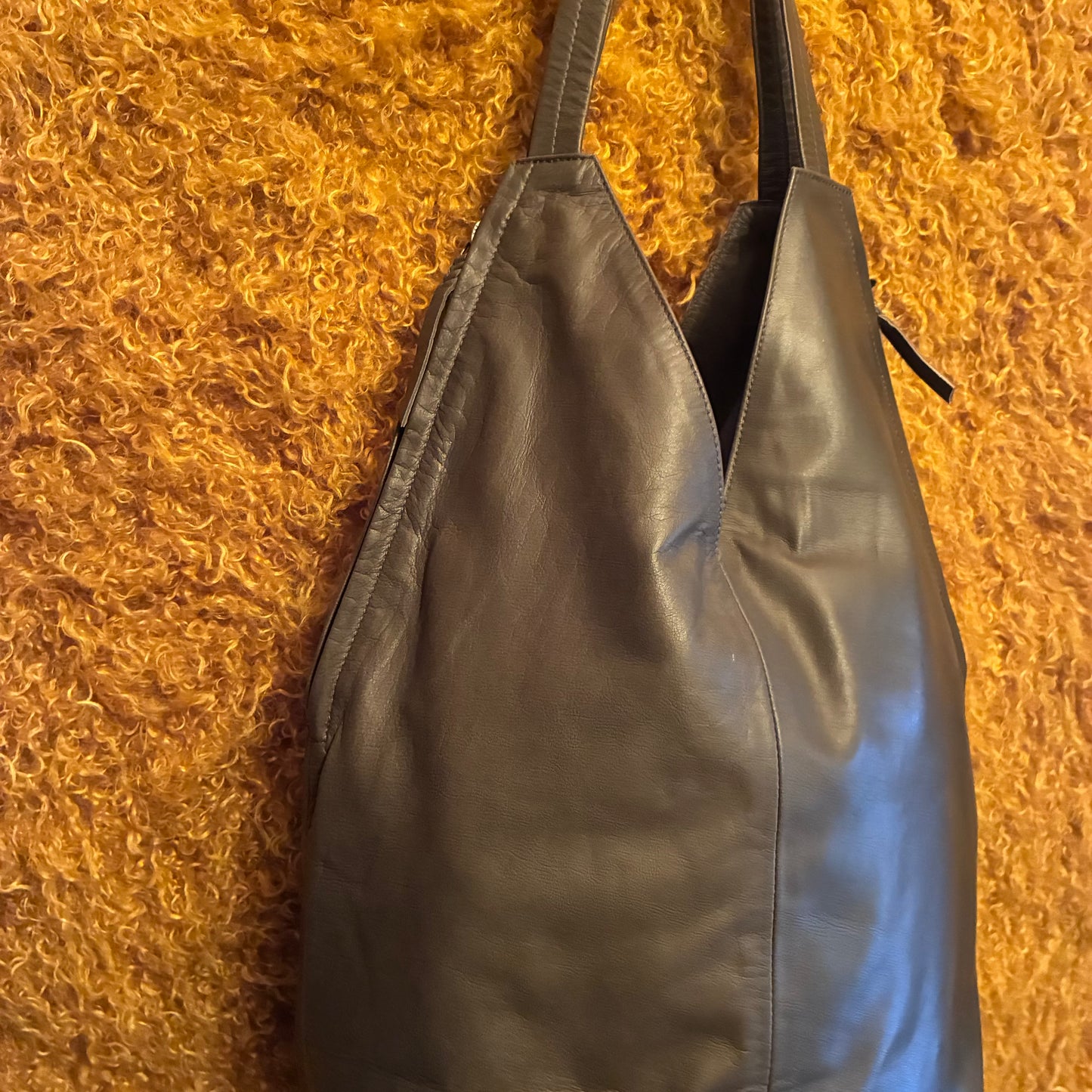 Kyoto Leather Tote Bag - Olive