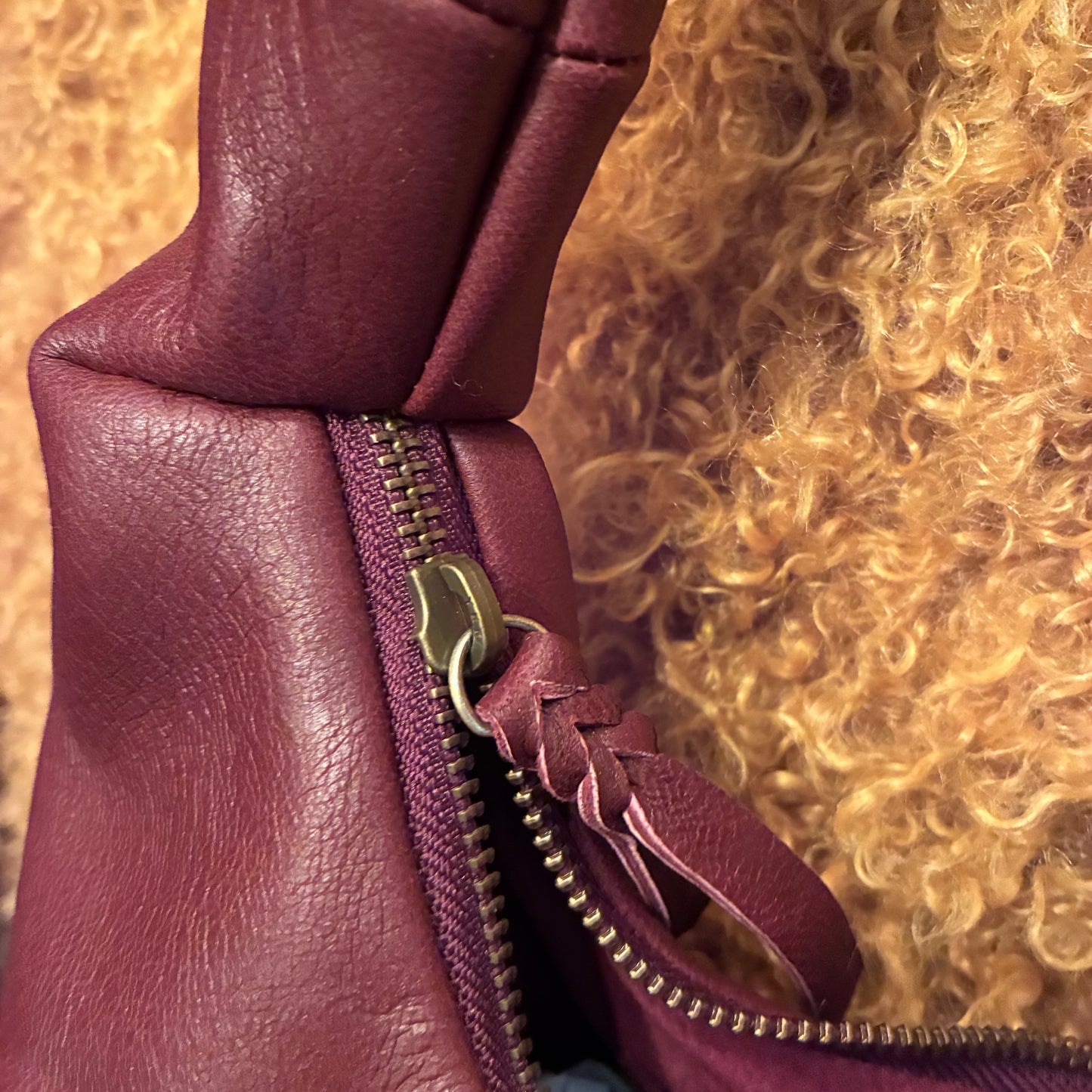 Richa Leather Sling Bag - Maroon