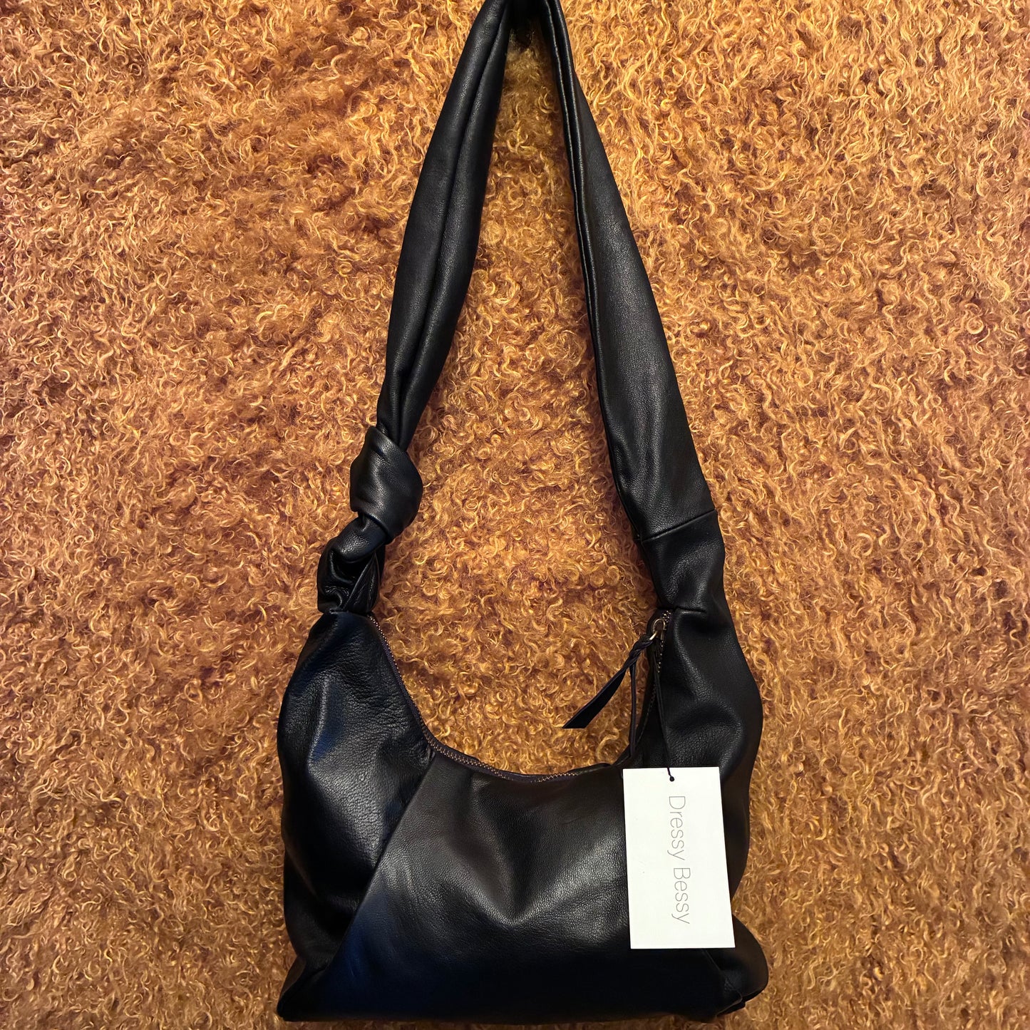 Richa Leather Sling Bag - Black