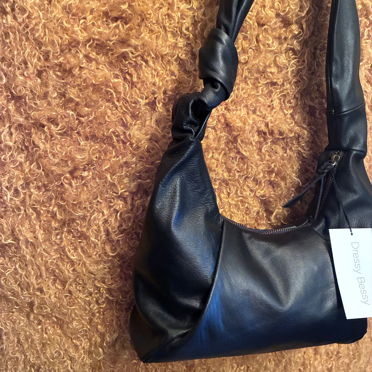 Richa Leather Sling Bag - Black