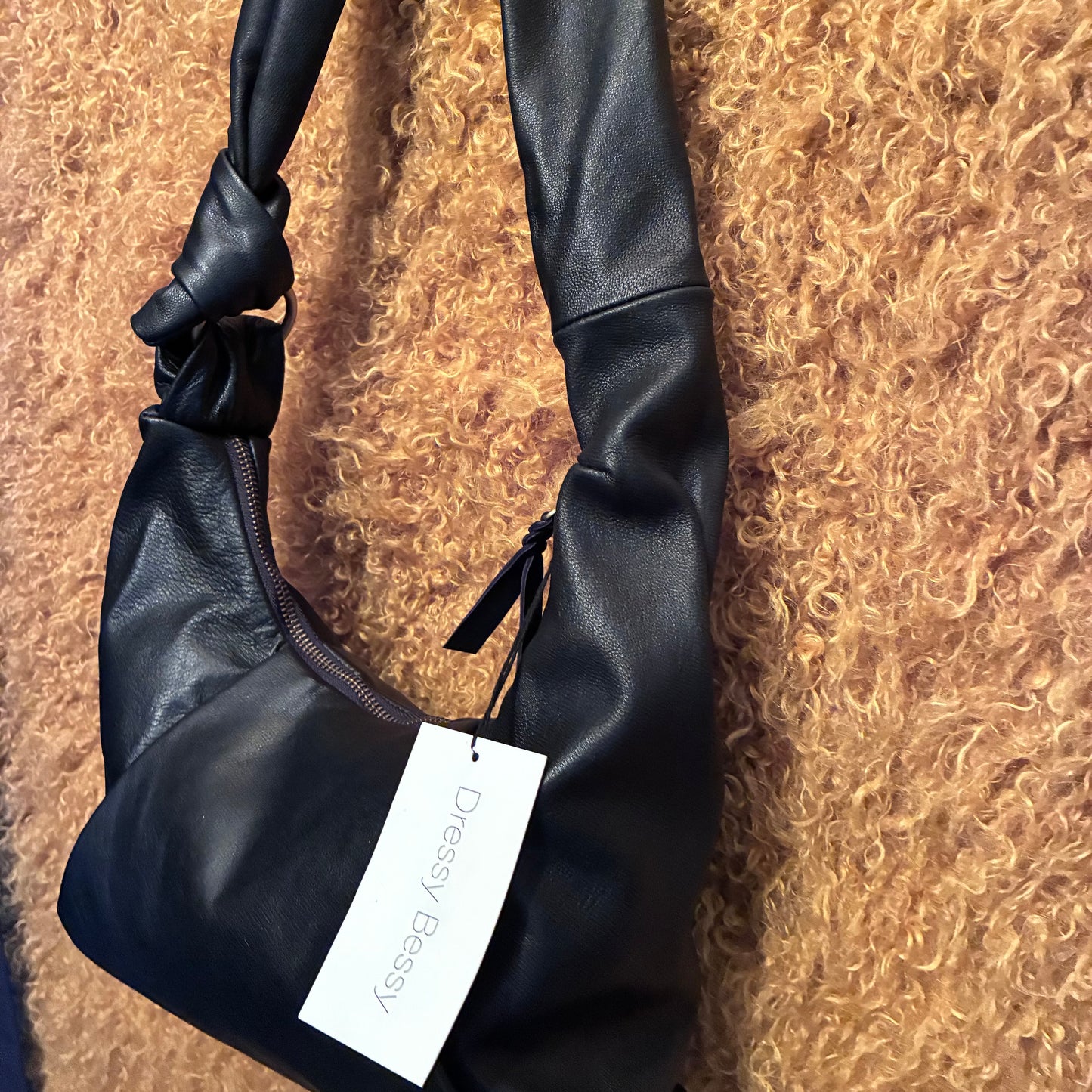 Richa Leather Sling Bag - Black