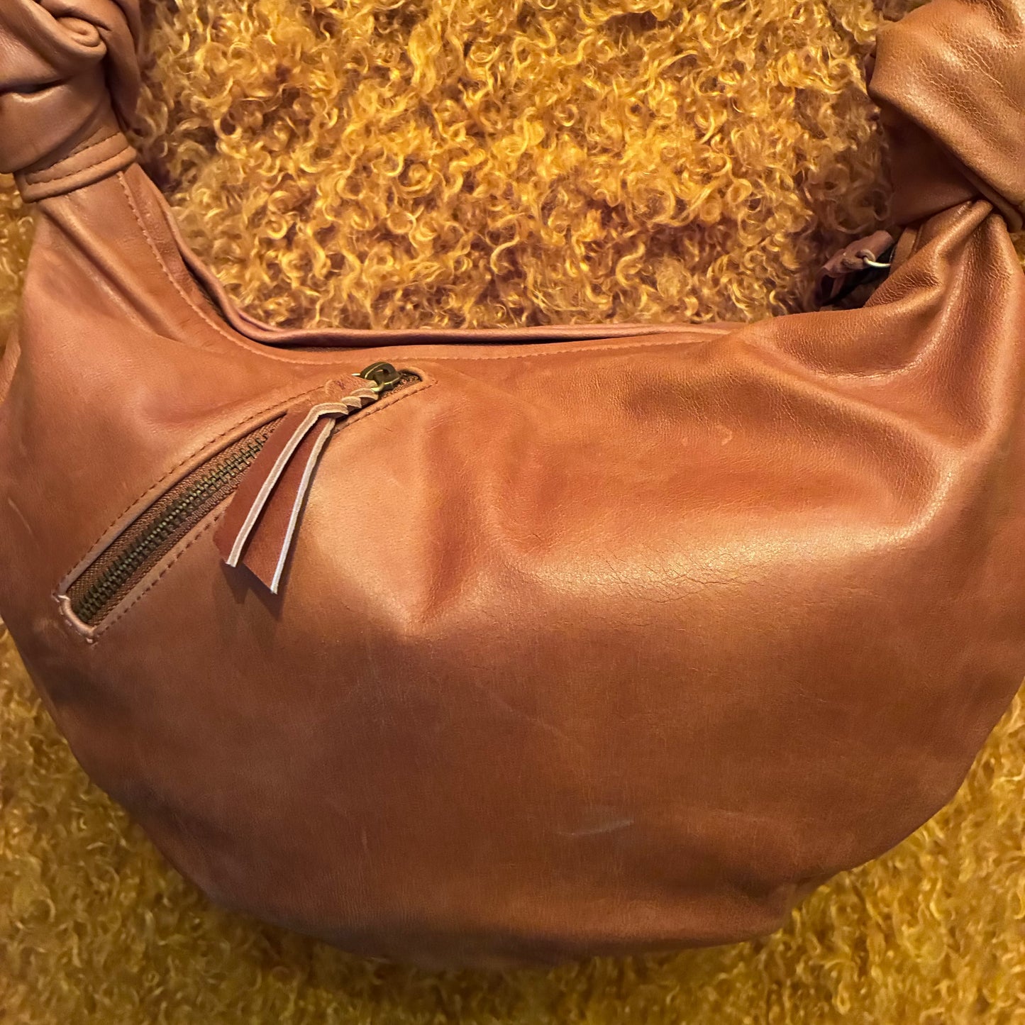 Chandra Leather Sling Bag - Mocha
