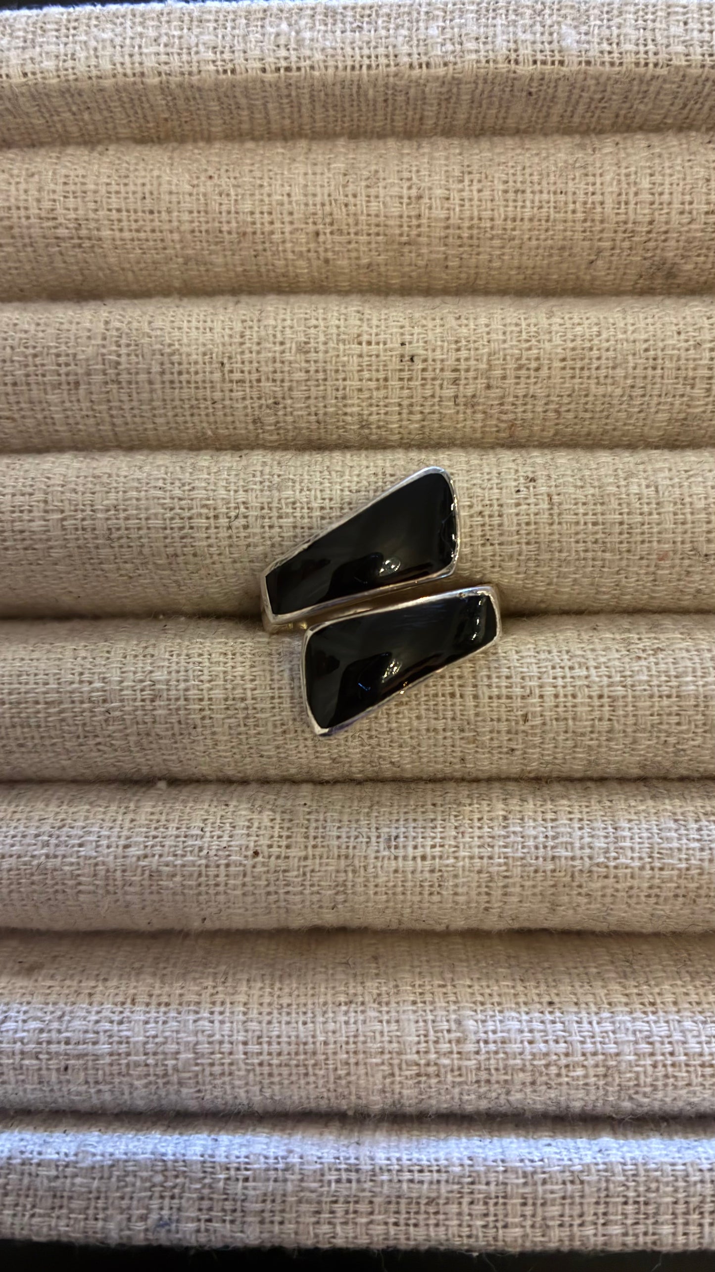 Flags Black & Silver Ring