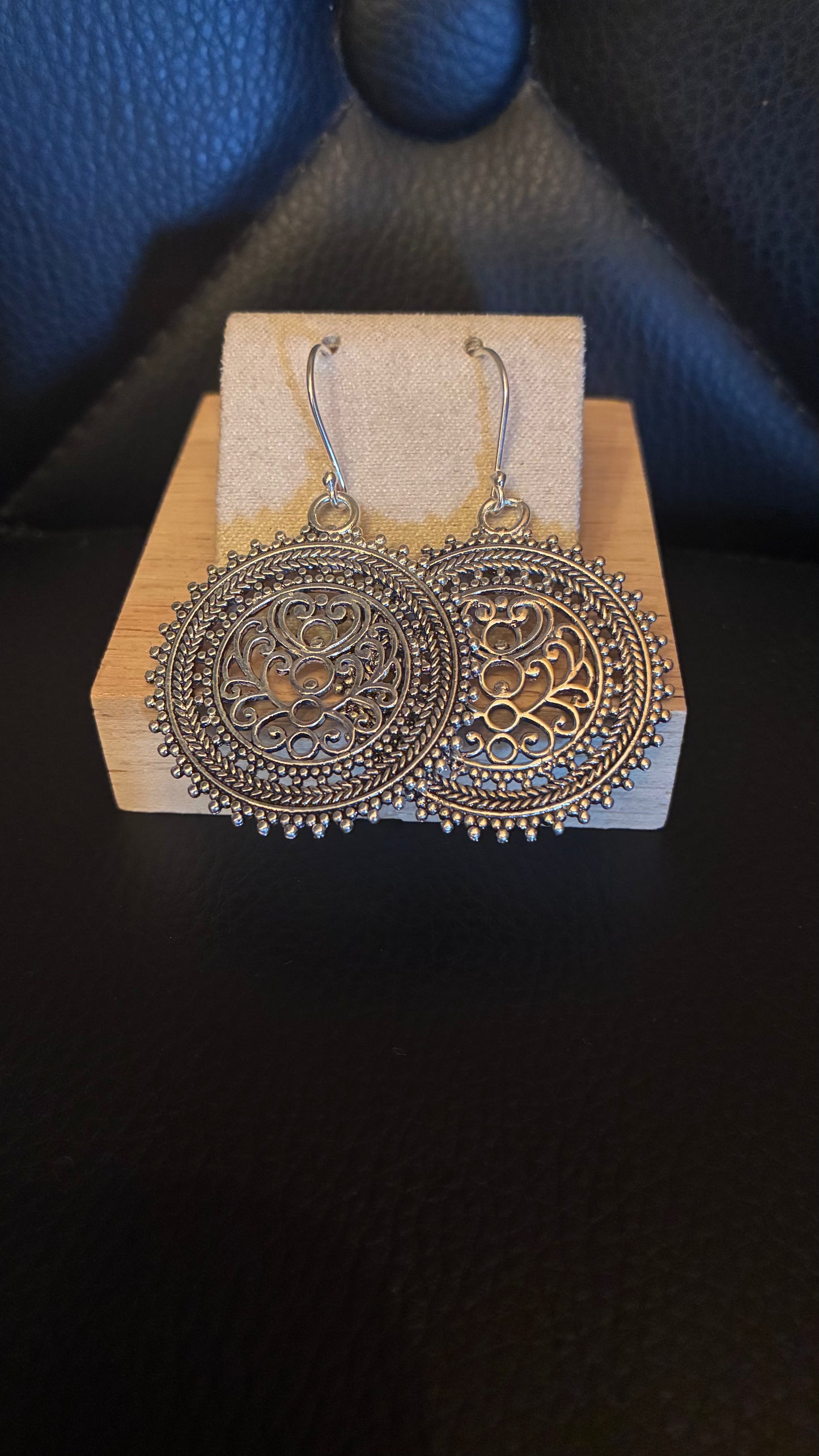 Silver Mandala Earrings