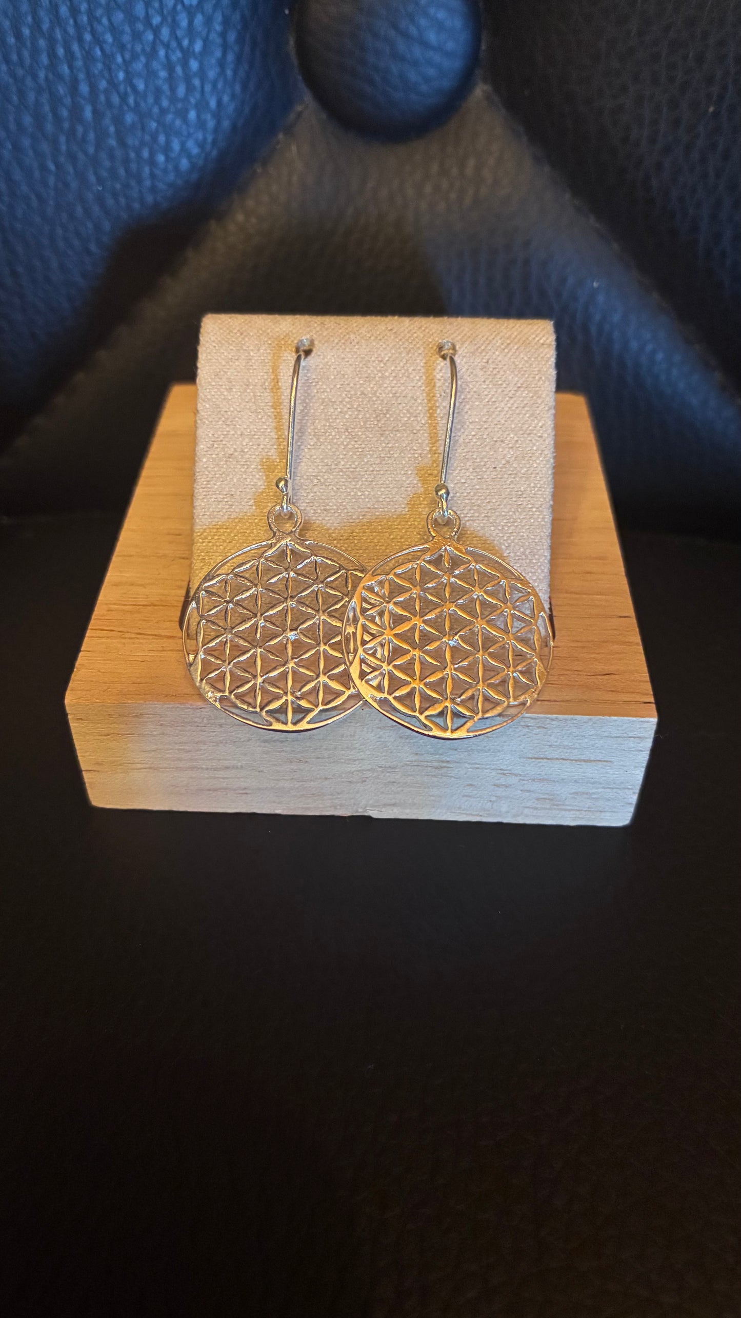 Silver Mini Mandala Earrings